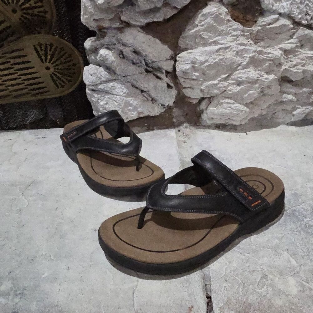 OrthoFeet El Dorado Flip Flop Hook&Loop Strap Sandals Men's 9 Womens 10.5 Med